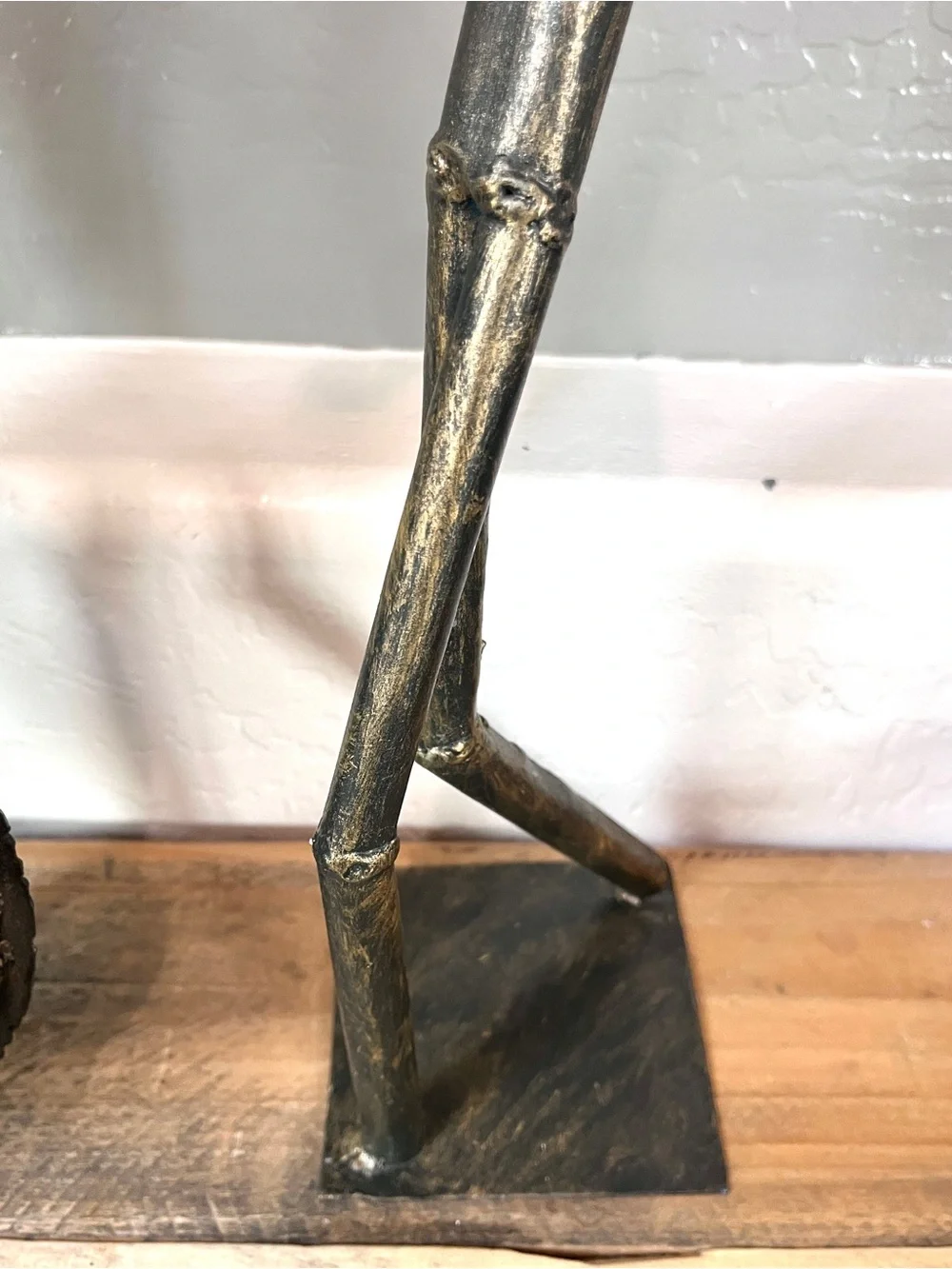 Vintage Z Gallerie Brutalist Metal Tube Jazz Band Musician Sculptures Set of 3